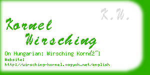 kornel wirsching business card